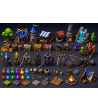 Игровые 3D-модели и ассеты (low-poly, game-ready)