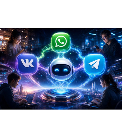 Чат-бот WhatsApp и VK с нейросетью — единый AI-ассистент для всех каналов