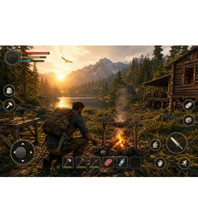 Мобильная 3D survival RPG с полным геймплеем