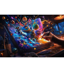 Иллюстрация в объёмную 3D-гифку и видео